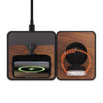 3 in 1 Charging Stand with Qi2 and Apple Technology —  Walnut