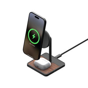 Walnut Charging Stand with Qi2