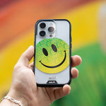 hover-image, Clear Transparent iPhone Case Ben Eine Green Smiley MagSafe Wireless Charging | iPhone 14 Pro Max,iPhone 14 Pro,iPhone 14,iPhone 14 Plus,iPhone 15 Pro,iPhone 15 Pro Max,iPhone 15,iPhone 15 Plus