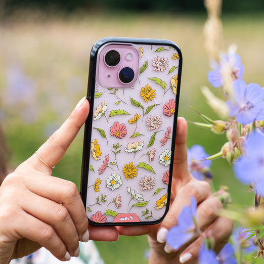 Mous Phone Case Clear Floral Pattern Flowers