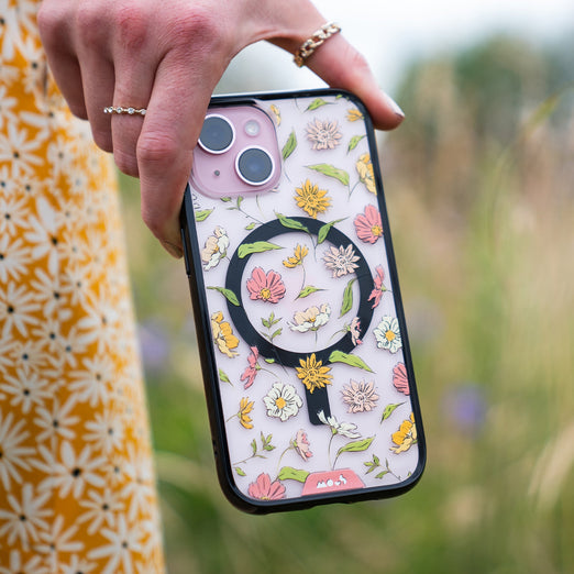 Mous Phone Case Clear Floral Pattern Flowers