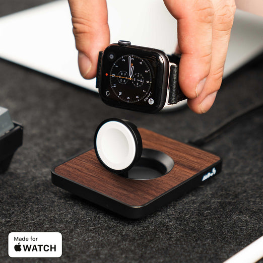 Walnut 3 in 1 Charging Stand with Qi2 and Apple Technology