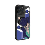 iPhone Magsafe Compatible Kelly Anna Blue Lady Face Sky High Art Clear Case Protective | iPhone 14 Pro,iPhone 14 Pro Max,iPhone 15 Pro,iPhone 15 Pro Max