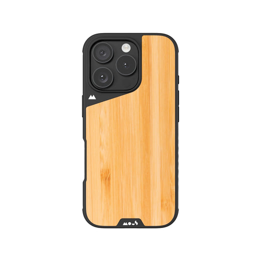 Protective wood bamboo iPhone 16 phone case MagSafe