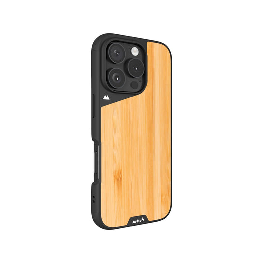 Protective wood bamboo iPhone 16 phone case MagSafe