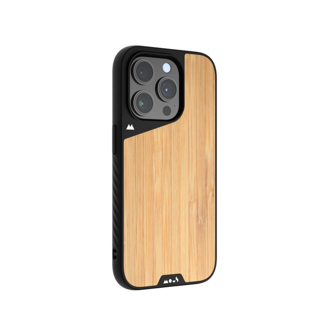 MOUS - Protective Case for iPhone 14 Pro - Bamboo - Limitless 5.0 - Fully MagSafe Compatible - iPhone 14 Pro Case Shockproof