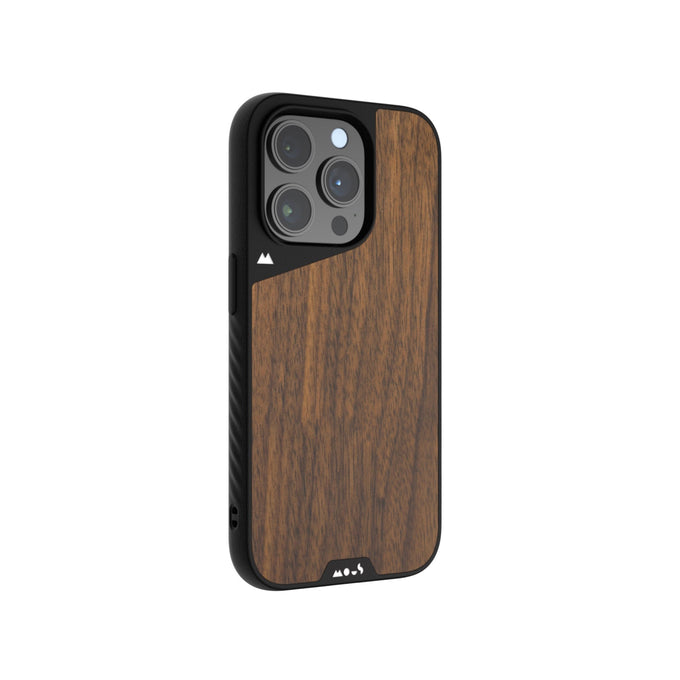 MOUS for iPhone 14 Pro Case MagSafe Compatible - Limitless 5.0 - Walnut - Protective iPhone 14 Pro Case - Shockproof Phone Cover