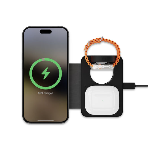 Portable 3-in-1 Foldable Travel MagSafe Wireless Charger for iPhone 15,Apple  Watch & AirPods 